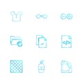 garmets , code , folder , hardware , tools ,labour , constructions , eps icons set vector Royalty Free Stock Photo