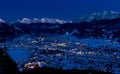Garmisch-Partenkirchen in cold winter night