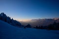 Garmisch ski slopes above the valley