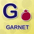 Garnet alphabet background