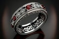 Garnet and Diamond Full Eternity Ring created with generative AI technology