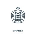 Garnet icon from fruits collection. Simple line element Garnet symbol for templates, web design and infographics