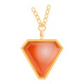 Garnet jewelry mockup, realistic style Royalty Free Stock Photo