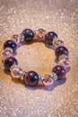 Garnet and rose gold hematite bracelet