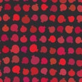 Garnet simple seamless pattern Red claret fruit on black background. Vector