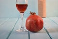 Garnet and wineglass