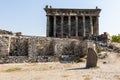 ancient ruined royal buildings and Temple of Garni