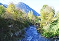 Garona River in the Aran Valley, Lleida Royalty Free Stock Photo