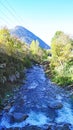 Garona River in the Aran Valley, Lleida Royalty Free Stock Photo