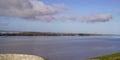 Garonne gironde river view from Blaye Citadel in France in web banner template header