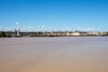 Garonne River bank and Place de la Bourse, Bordeaux, France Royalty Free Stock Photo