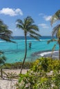 Garrafon Reef Park Beach Club on the beautiful island Isla Mujeres, Mexico. Water Park. vertical