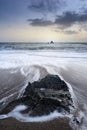 Garrarus Cooper Coast Beach of Waterford Ireland. Irish coastline Royalty Free Stock Photo