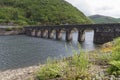 Garreg-ddu submerged dam with road on top.