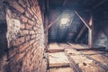 Garret, attic loft / roof construction