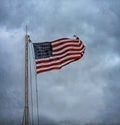 Garrison Flag at the Fort Smith National Historic Site Royalty Free Stock Photo