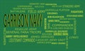Garrison navy terminology on text cloud official abstract
