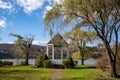 Landscape view of Garrison Gazebo, a river side park on the Hudson River at Garrison Landing