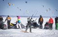 Snow Kiting over Lake Mille Lacs