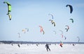 Snow Kiting over Lake Mille Lacs