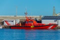 GARRUCHA, SPAIN - 04 NOVEMBER 2023 Rescue ship moored in Puerto de Garrucha, Spain, belonging to Salvamento Maritimo, the Spanish Royalty Free Stock Photo