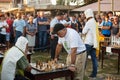Garry Kasparov playing simultaneous exhibition Royalty Free Stock Photo