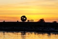 Garry Point park sunset, Richmond, BC Royalty Free Stock Photo