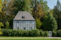 Gartenhaus von Goethe in Weimar im Park an der Ilm am Morgen Royalty Free Stock Photo