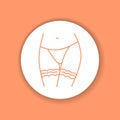 Garters lingerie color glyph icon. Pictogram for web page