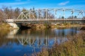 Gartshore Street Bridge over the Grand River in Fergus, Ontario, Canada Royalty Free Stock Photo