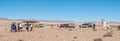 Panorama of viewpoint for the wild horses of the Namib Royalty Free Stock Photo
