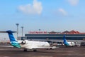 Garuda aircrafts in Denpasar international Airport Ngurah Rai on Bali
