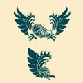 Garuda balinese style vector illustration Royalty Free Stock Photo