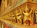 Garuda bird in gold, decoration of kings palace Bangkok, Thailand