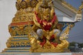 Garuda or Galon or Nan Belu deity angel statue legendary bird creature for thai people visit praying at Wat Charoen Rat Bamrung or