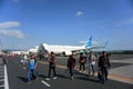 Garuda indonesia Passengers disembarking by foot