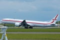 Garuda Indonesia Republik Indonesia takeoff from Schiphol Amsterdam Airport Boeing 777