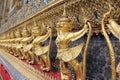 Garuda (Krut) battling naga serpent, Thai statue, Religious.
