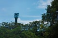 Garuda Wisnu Kencana Cultural Park, statue of man who lets a bird. Bali. Indonesia