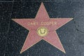 Gary Cooper star on the Hollywood Walk of Fame