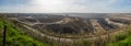 Garzweiler opencast lignite mine panorama, Germany Royalty Free Stock Photo