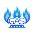 Natural gas and burner icon.