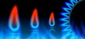 Gas banner with gas flame vector eps10 Royalty Free Stock Photo