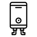 Gas boiler appliance icon outline vector. Energy system