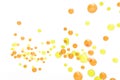 Gas bubbles yellow and orange Isolated Backgrounds Royalty Free Stock Photo