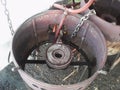 Gas burner with metal windshield