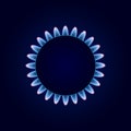 Gas Camphor on Dark Blue Background