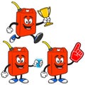Gas Can Mascot Set 05 Royalty Free Stock Photo