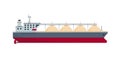 Gas carrier ship tanker icon. Sea freight transportation.