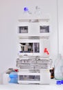 Gas chromatograph equipment in a lab Royalty Free Stock Photo